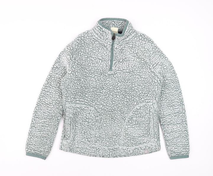 Weird Fish Women's Grey 1/4 Zip Fleece Sweatshirt Size 10