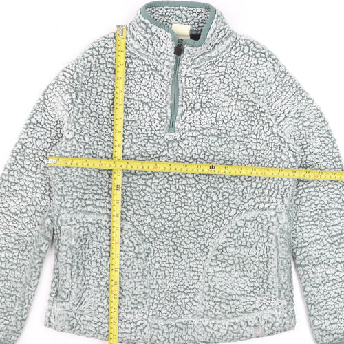 Weird Fish Women's Grey 1/4 Zip Fleece Sweatshirt Size 10