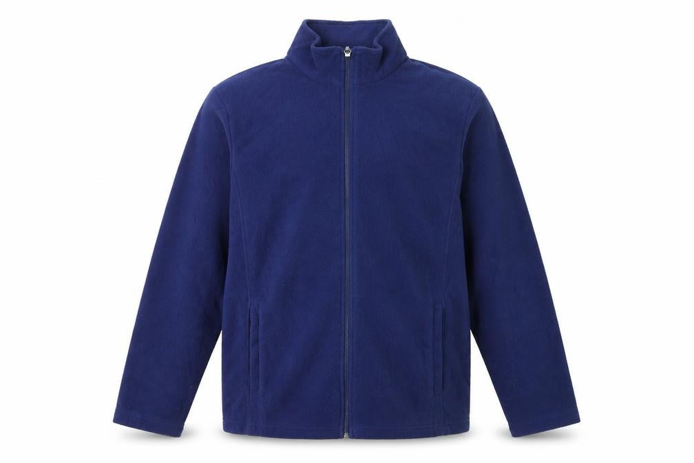 Lands' End Men's Blue Fleece Full Zip Jacket Size L Regular