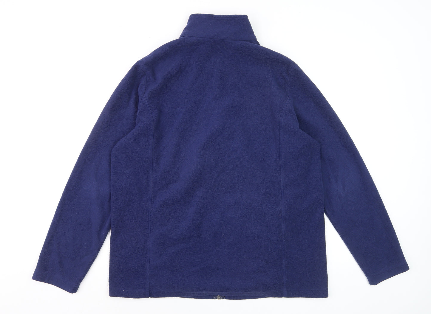 Lands' End Men's Blue Fleece Full Zip Jacket Size L Regular