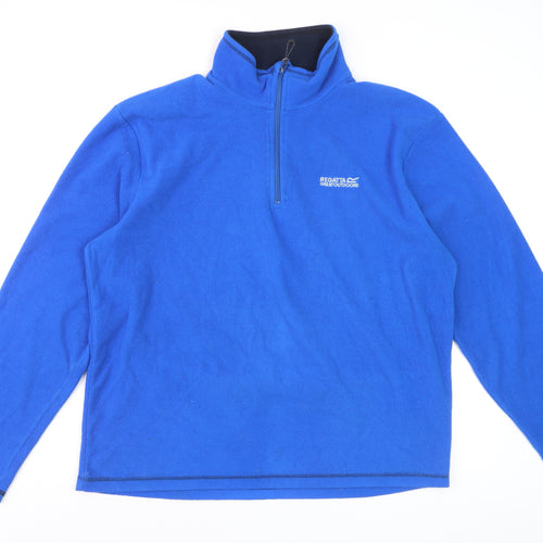 Regatta Men's Blue Fleece 1/4 Zip Pullover Sweatshirt Size L