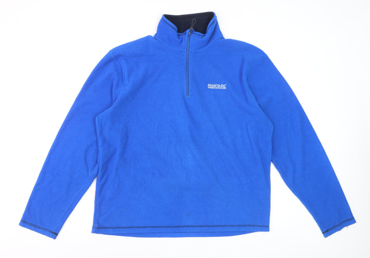 Regatta Men's Blue Fleece 1/4 Zip Pullover Sweatshirt Size L