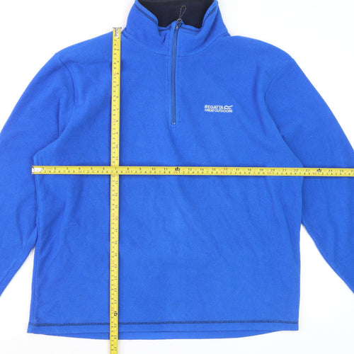 Regatta Men's Blue Fleece 1/4 Zip Pullover Sweatshirt Size L
