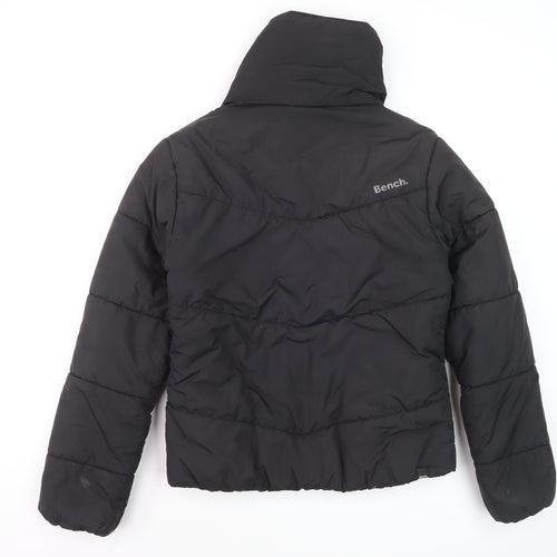Bench Women's Black Puffer Jacket Size 12 Warm Quilted