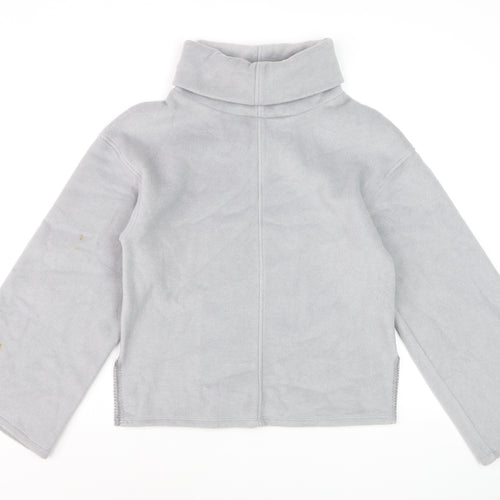Marks and Spencer Women’s Grey Roll Neck Fleece Sweatshirt Size S