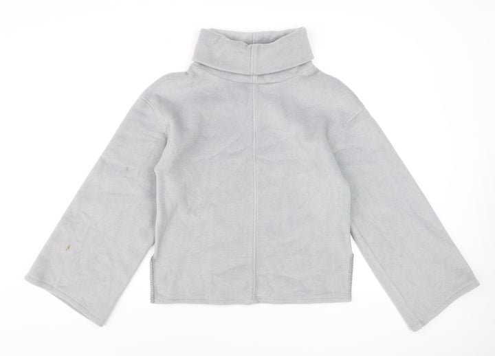 Marks and Spencer Women’s Grey Roll Neck Fleece Sweatshirt Size S