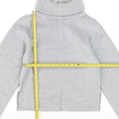 Marks and Spencer Women’s Grey Roll Neck Fleece Sweatshirt Size S