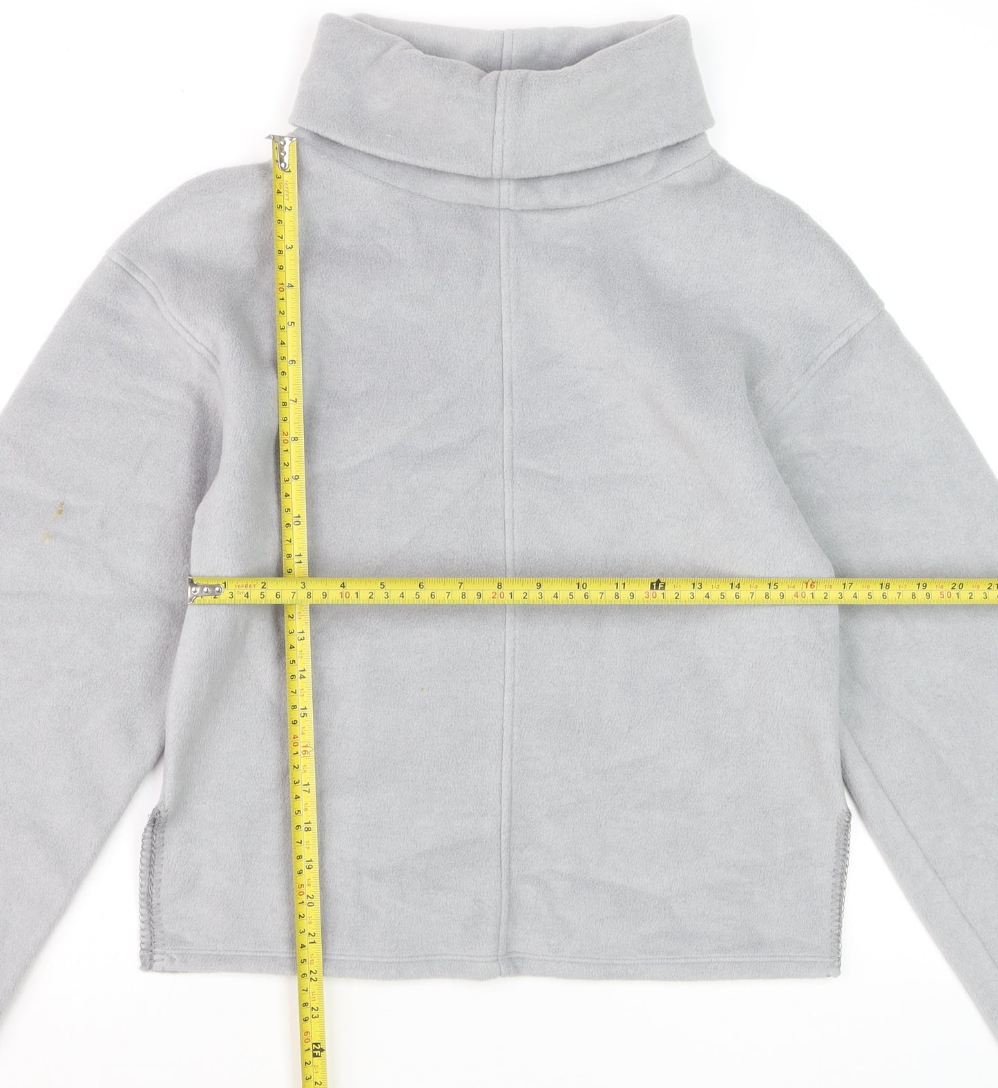 Marks and Spencer Women’s Grey Roll Neck Fleece Sweatshirt Size S