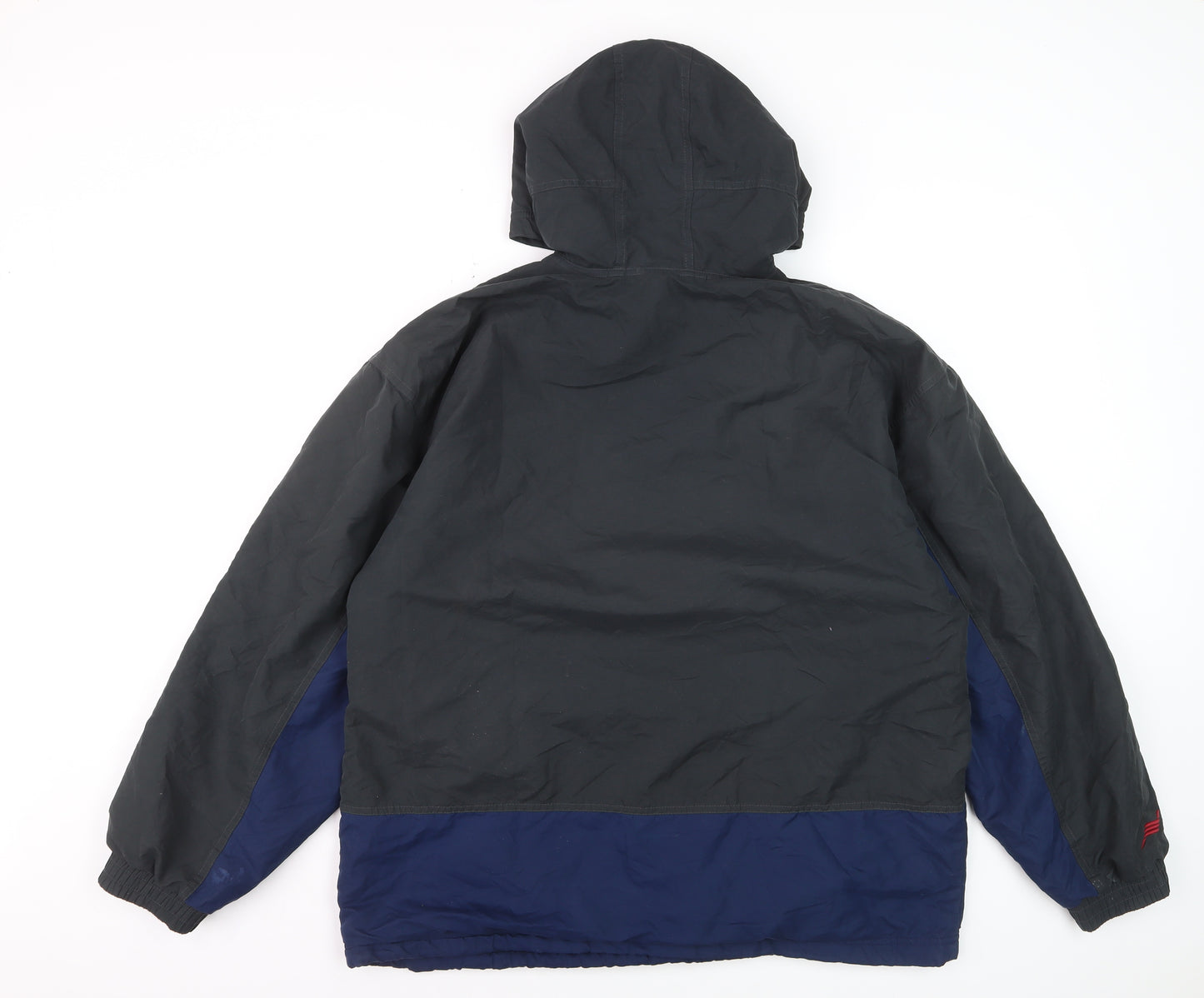 Adidas Mens Blue Retro Hooded Anorak Jacket Size M