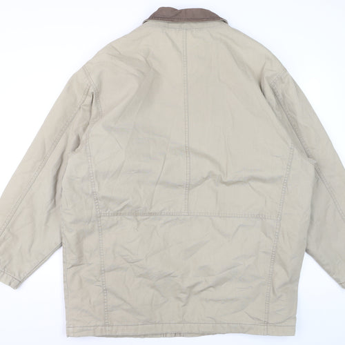 Marks and Spencer Men's Beige Cotton Lined Jacket Size L