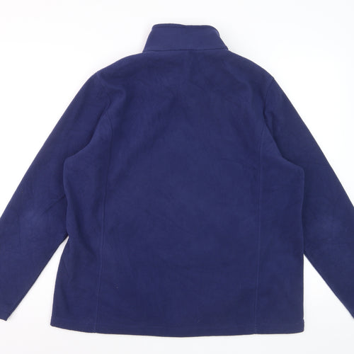Lands' End Men's Blue Fleece Full Zip Jacket Size L