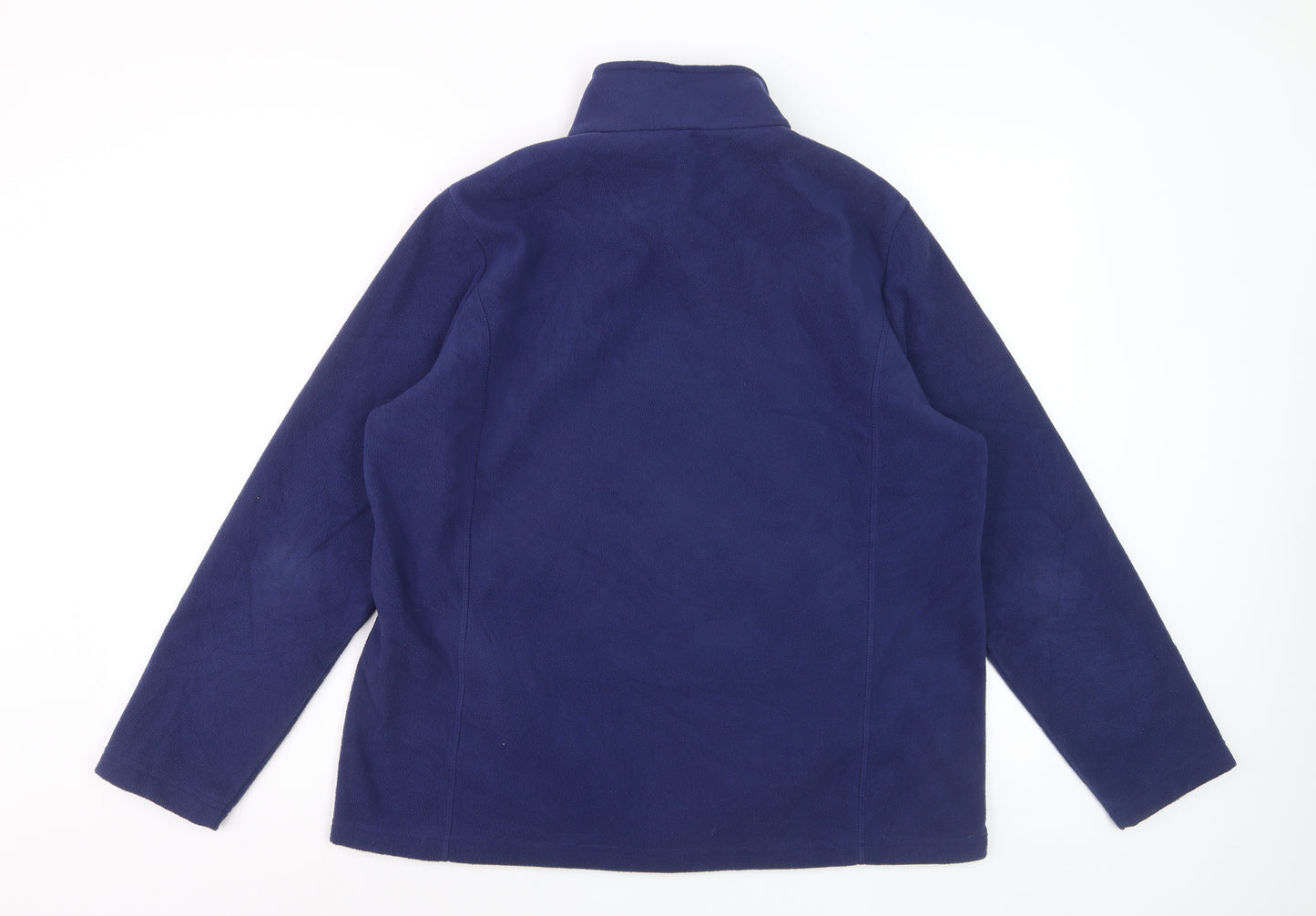 Lands' End Men's Blue Fleece Full Zip Jacket Size L
