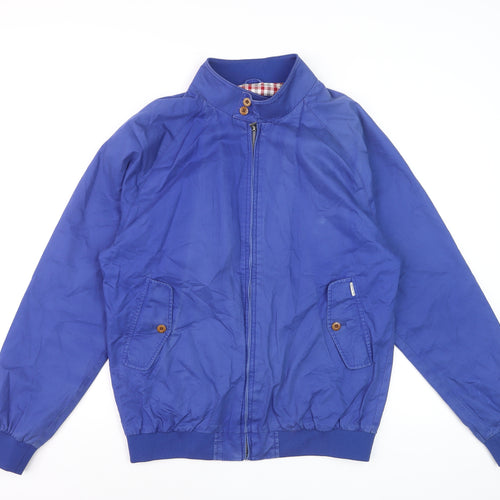 Ben Sherman Men Blue Bomber Jacket L Lightweight Classic Style