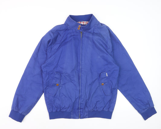 Ben Sherman Men Blue Bomber Jacket L Lightweight Classic Style