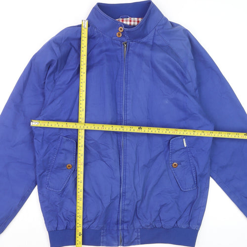 Ben Sherman Men Blue Bomber Jacket L Lightweight Classic Style