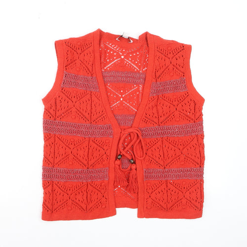 Marks and Spencer Women’s Red Open-Knit Sleeveless Vest S