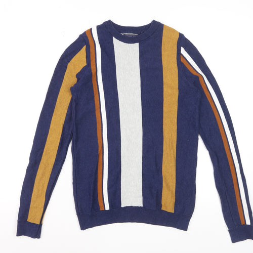 Next Boys Blue Striped Cotton Crew Neck Jumper 12 Years