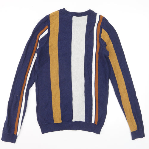 Next Boys Blue Striped Cotton Crew Neck Jumper 12 Years