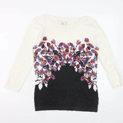 Next Women's Multicoloured Floral Knit Pullover Jumper UK 10