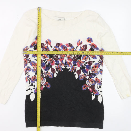 Next Women's Multicoloured Floral Knit Pullover Jumper UK 10