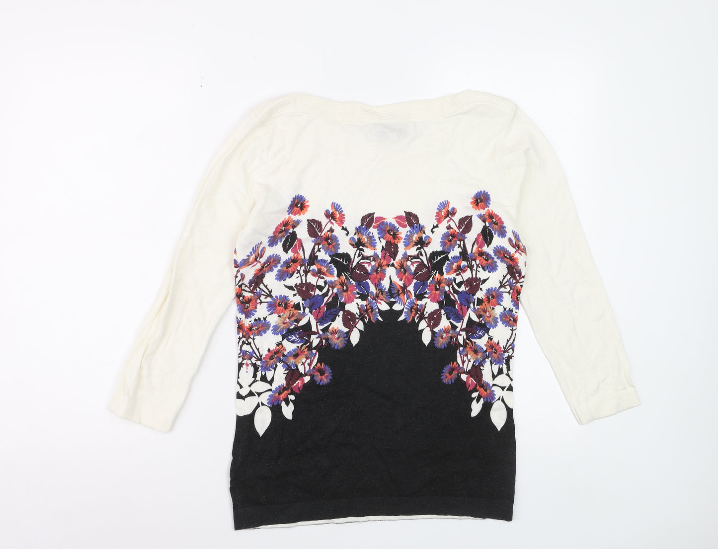 Next Women's Multicoloured Floral Knit Pullover Jumper UK 10
