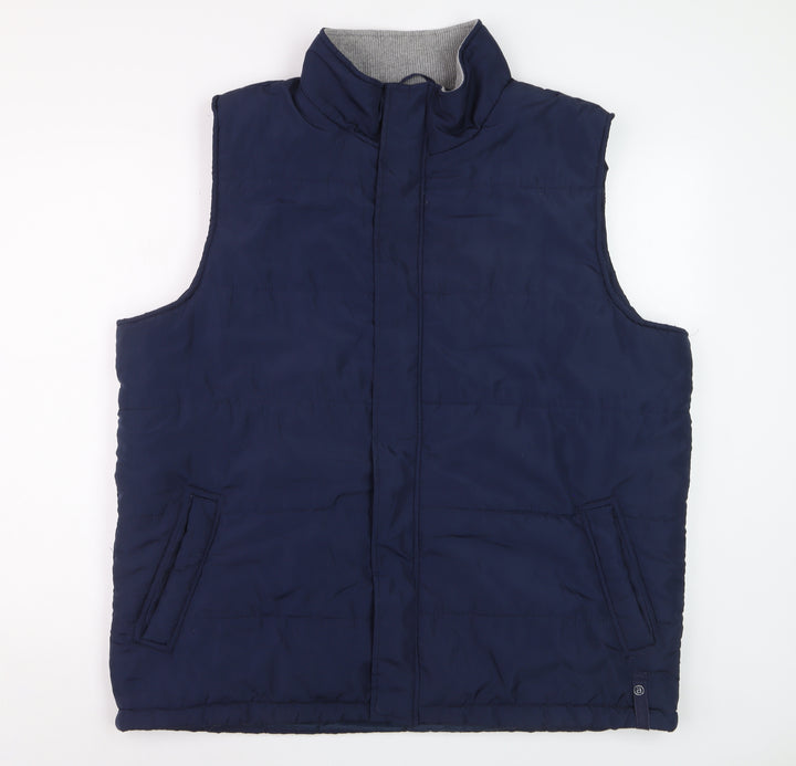 Avenue Men's Blue XL Padded Polyester Bodywarmer Waistcoat