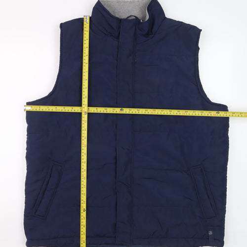 Avenue Men's Blue XL Padded Polyester Bodywarmer Waistcoat