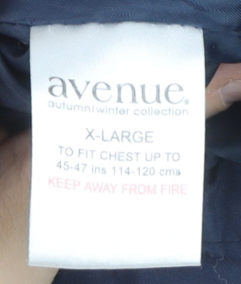 Avenue Men's Blue XL Padded Polyester Bodywarmer Waistcoat