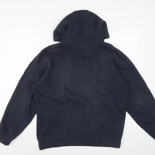 Dickies Mens Blue Pullover Hoodie Medium Logo Graphic Sweatshirt