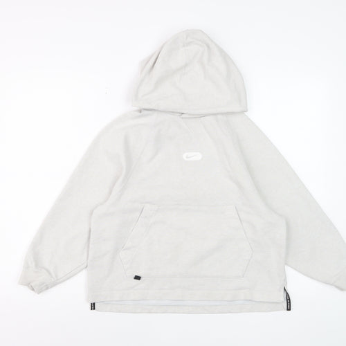 Nike Women’s Grey Dri-FIT Pullover Hoodie Size M Cotton Blend
