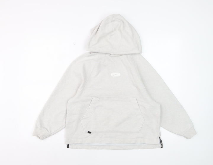 Nike Women’s Grey Dri-FIT Pullover Hoodie Size M Cotton Blend