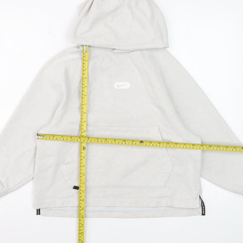 Nike Women’s Grey Dri-FIT Pullover Hoodie Size M Cotton Blend