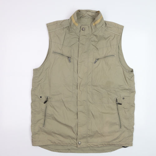 Brook Taverner Men's Beige Cotton Bodywarmer Gilet Size 44