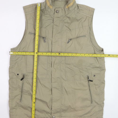 Brook Taverner Men's Beige Cotton Bodywarmer Gilet Size 44