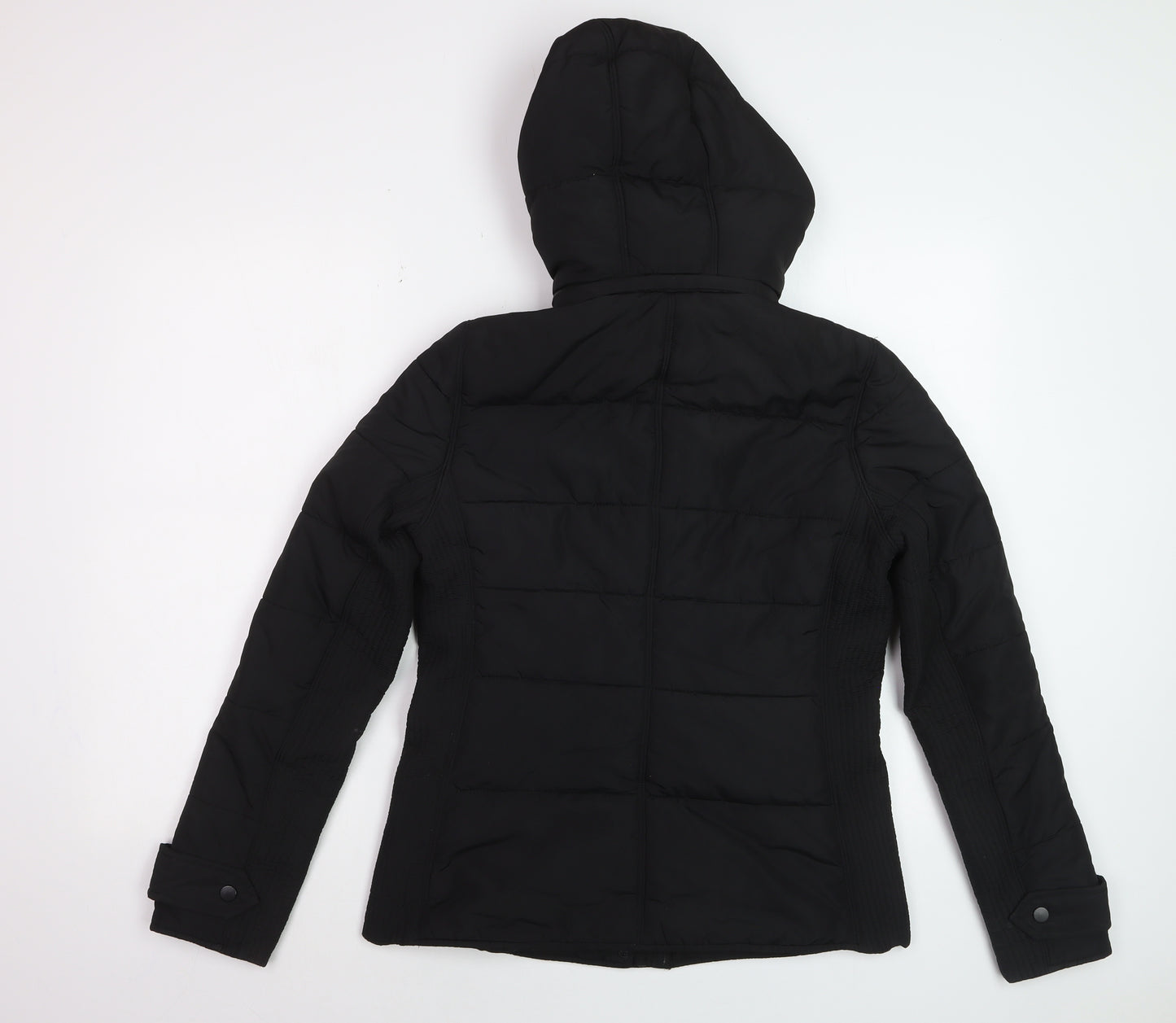 Witchery Women’s Black Puffer Jacket Hooded Size 8