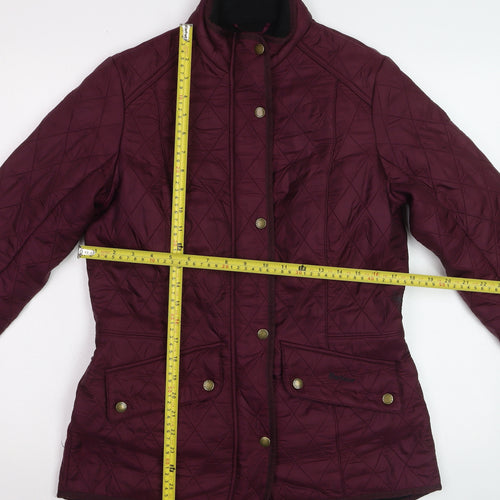 Barbour Womens Purple Quilted Mid-Length Jacket UK 12 Classic Outdoor