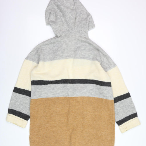 Marks and Spencer Women's Multicoloured Hooded Knit Cardigan Size S