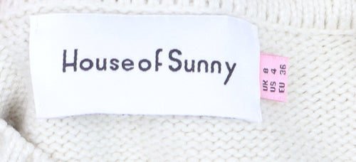 House of Sunny Women's Multicoloured Knit Pullover Jumper Size 8