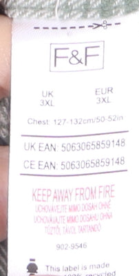 F&F Men’s Green Check Button-Down Cotton Shirt 3XL