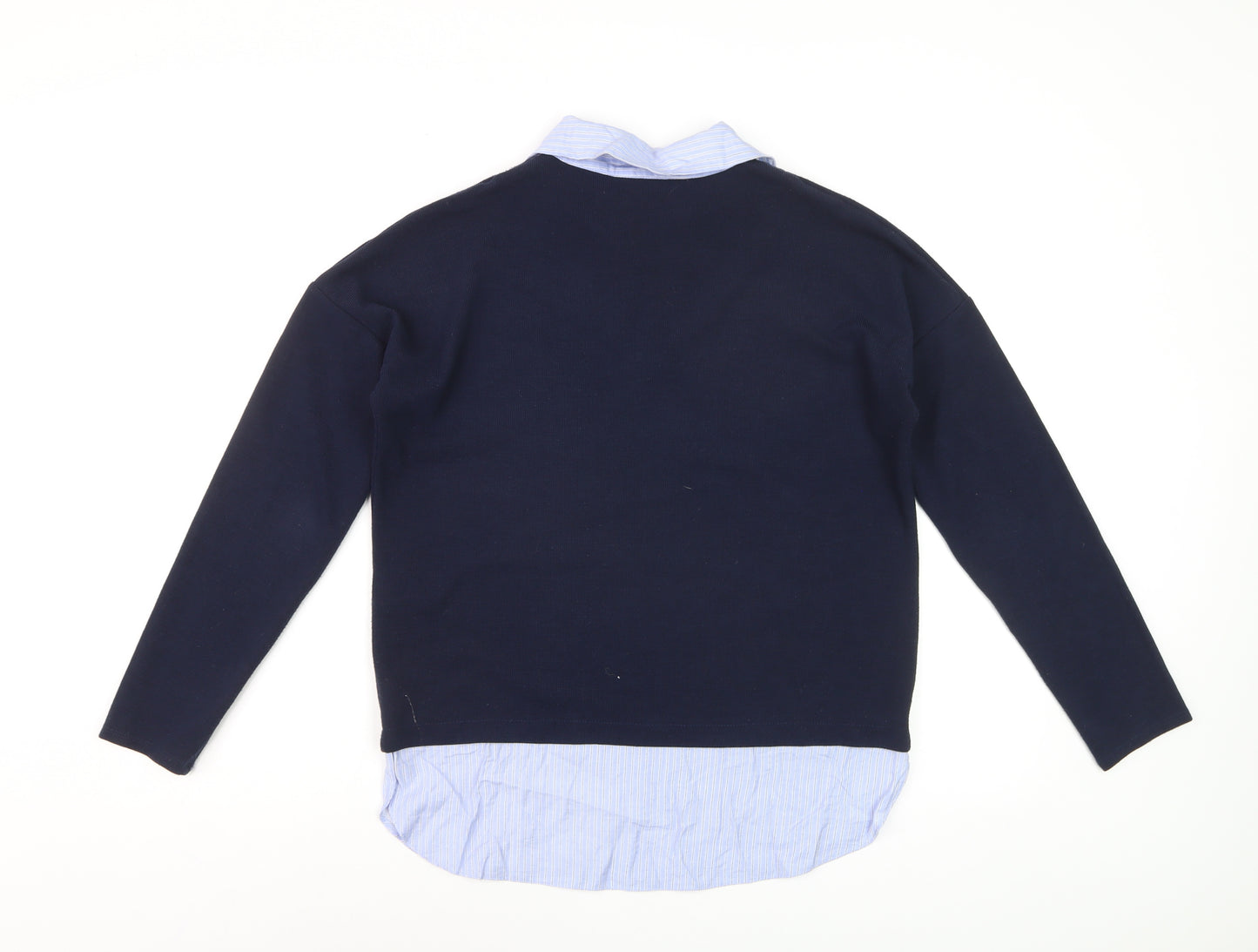 Friends Like These Women's Blue V-Neck Pullover Jumper Size 8