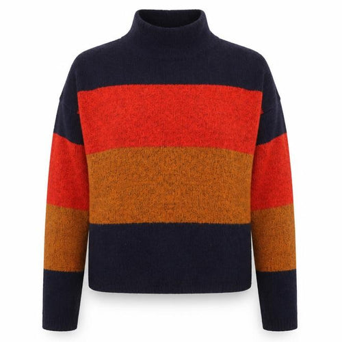 New Look Women's Multicoloured Striped High Neck Jumper Size S