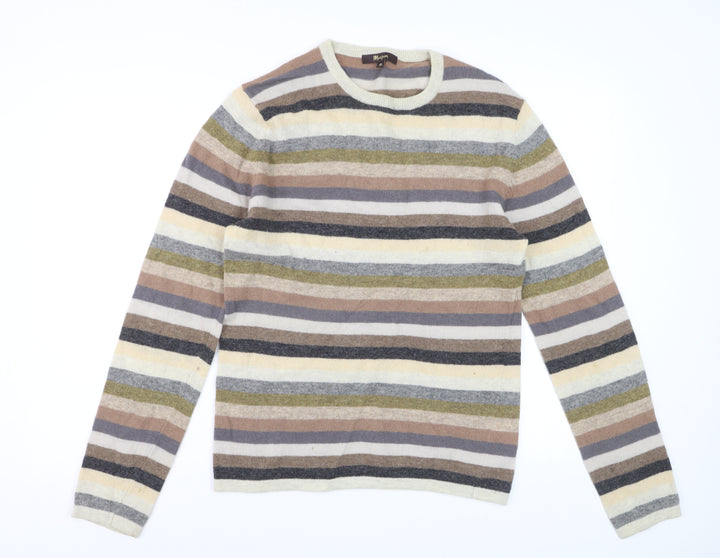 Monsoon Men's Multicoloured Striped Lambswool Crew Neck Jumper Size S