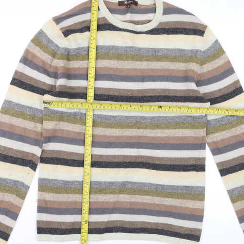 Monsoon Men's Multicoloured Striped Lambswool Crew Neck Jumper Size S