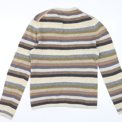 Monsoon Men's Multicoloured Striped Lambswool Crew Neck Jumper Size S