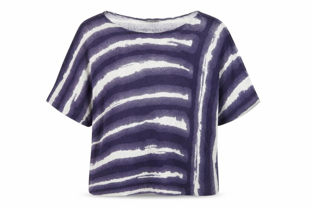Phase Eight Women’s Purple Striped Relaxed Knit Jumper L