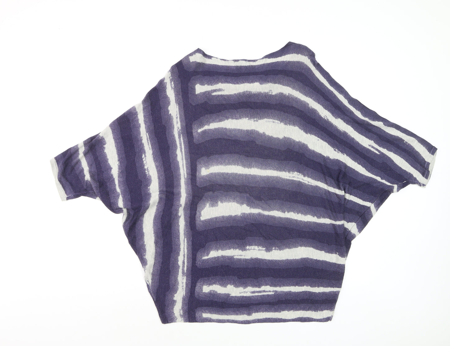 Phase Eight Women’s Purple Striped Relaxed Knit Jumper L