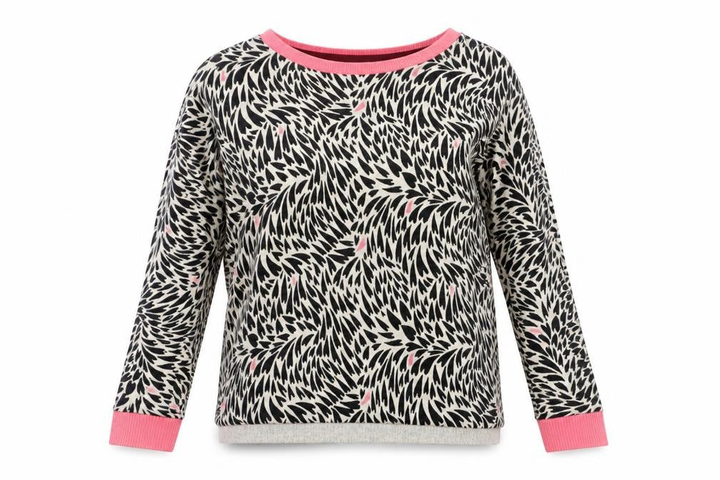 White Stuff Women’s Multicoloured Crew Neck Wool Cotton Jumper UK 14
