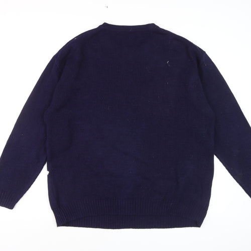 West Bromwich Albion Men's Blue XL Christmas Reindeer Jumper