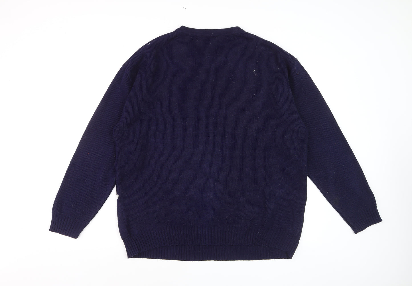 West Bromwich Albion Men's Blue XL Christmas Reindeer Jumper