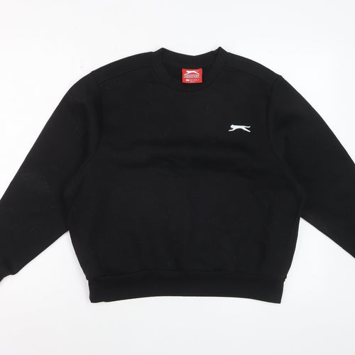 Slazenger Women Black Small Crew Neck Pullover Sweatshirt